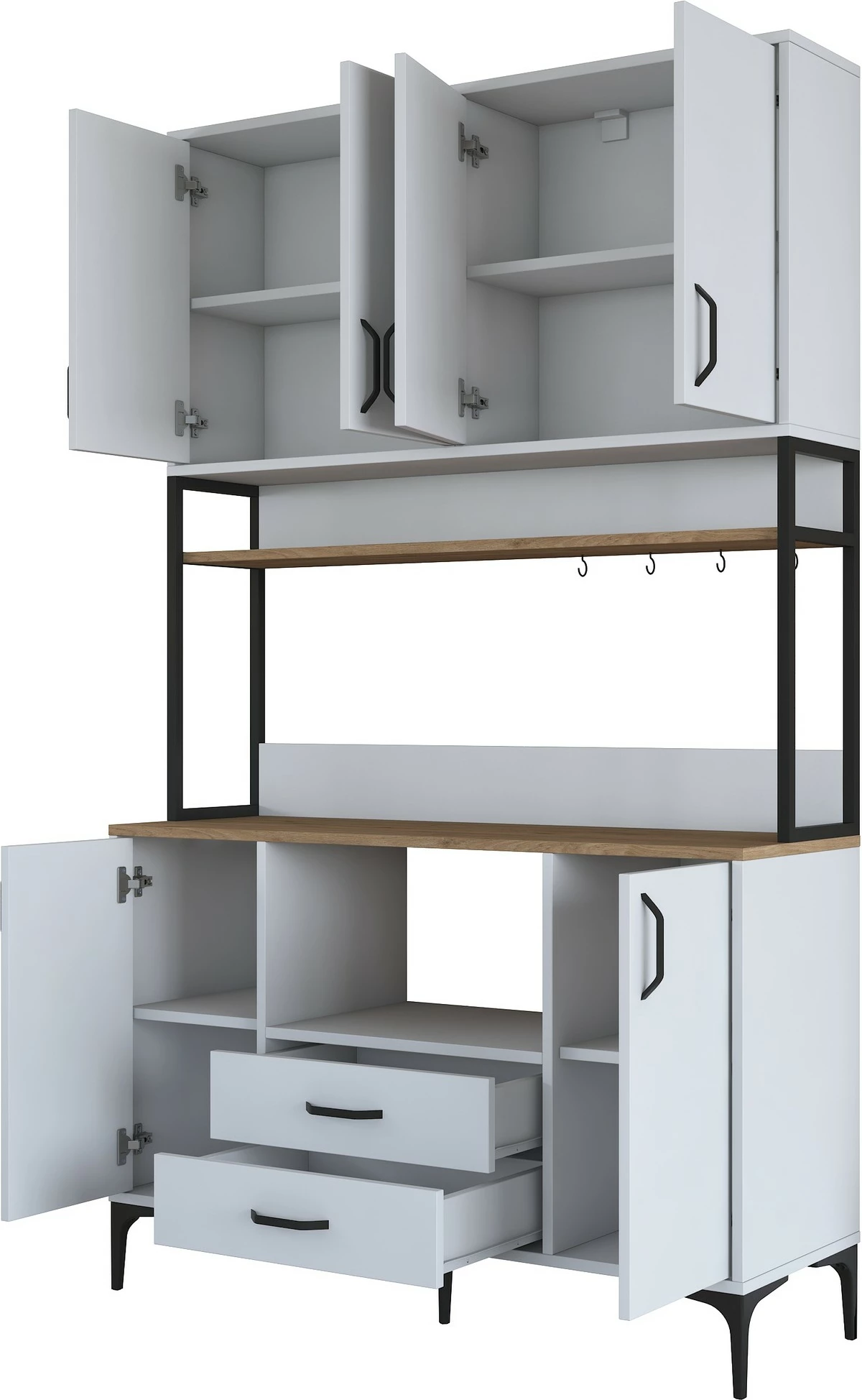 Dollap multifunksional Skye Decor, ngjyrë arre dhe e bardhë, JE169 - 3400