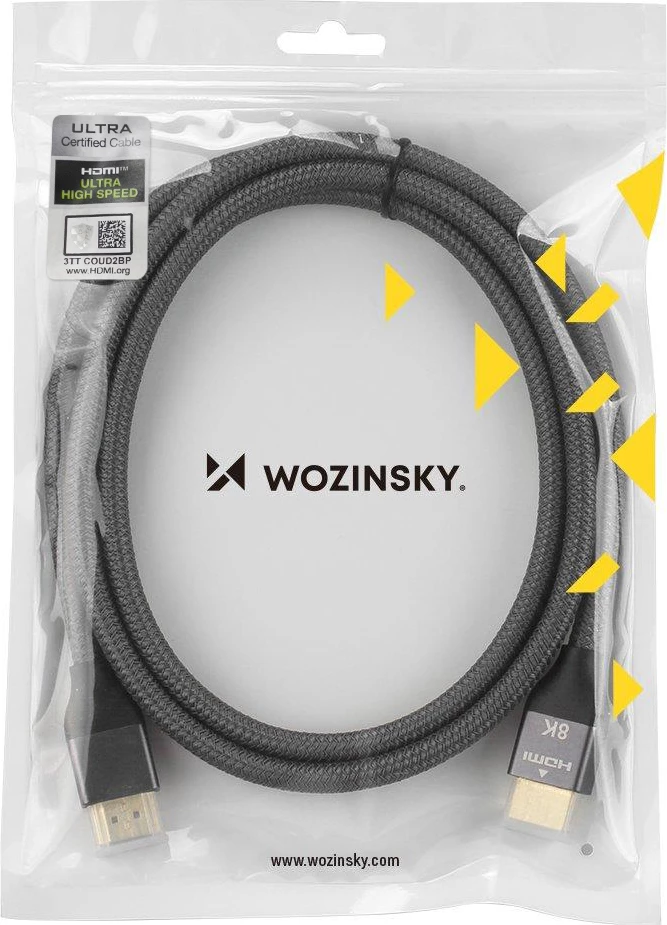 Kabllo HDMI Wozinsky WHDMI-30, 3m, 8K 60Hz, 48Gbps, argjendtë