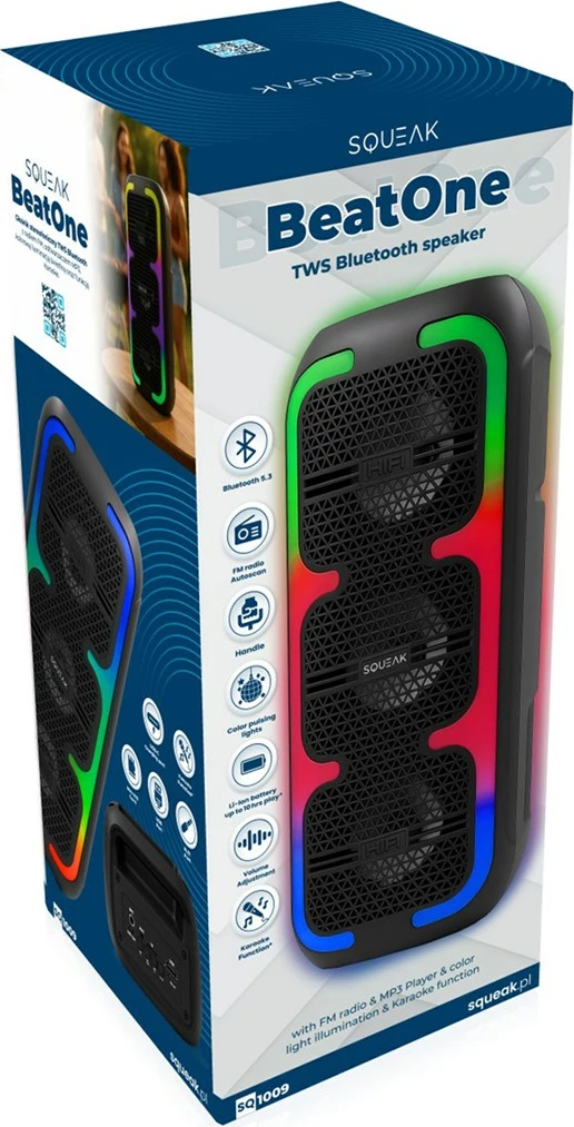Altoparlant portativ SQUEAK BEATONE SQ1009, Bluetooth 5.3, 45W, i zi