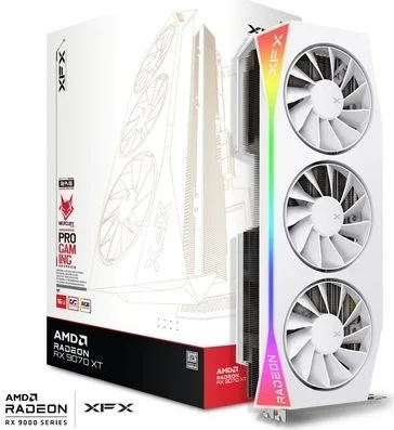 Kartë grafike XFX Mercury RX 9070XT OC White G RGB 16 GB, e bardhë
