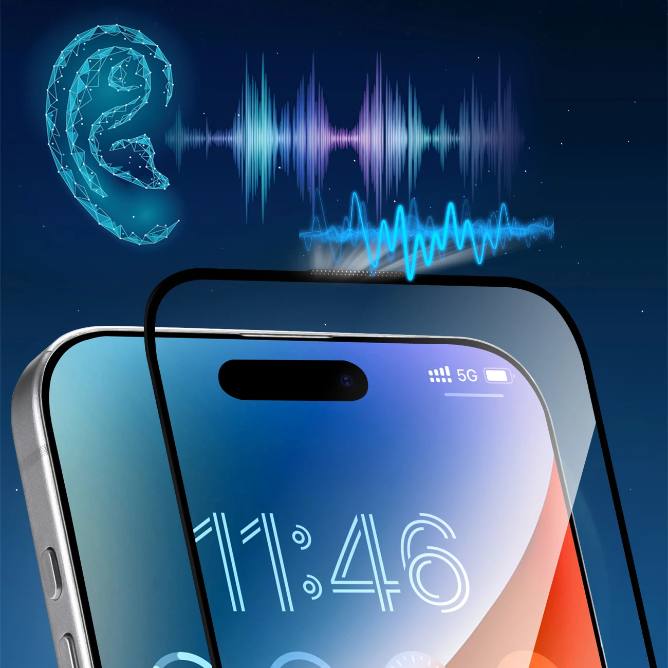 Xham i temperuar Joyroom JR-MAR0317 për iPhone 15 Plus/16 Plus, anti-refleks, 0.33mm