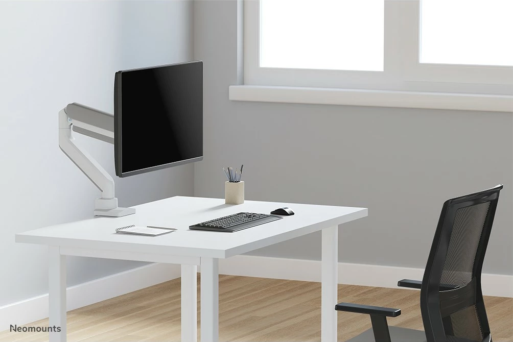 Krah monitori Neomounts DS70-450WH1, gas spring, Topfix, 17-42 inç, 15 kg, i bardhë