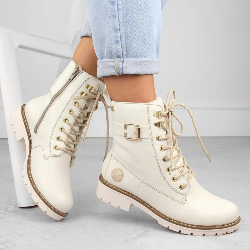 Këpucë femra Rieker, të bardha