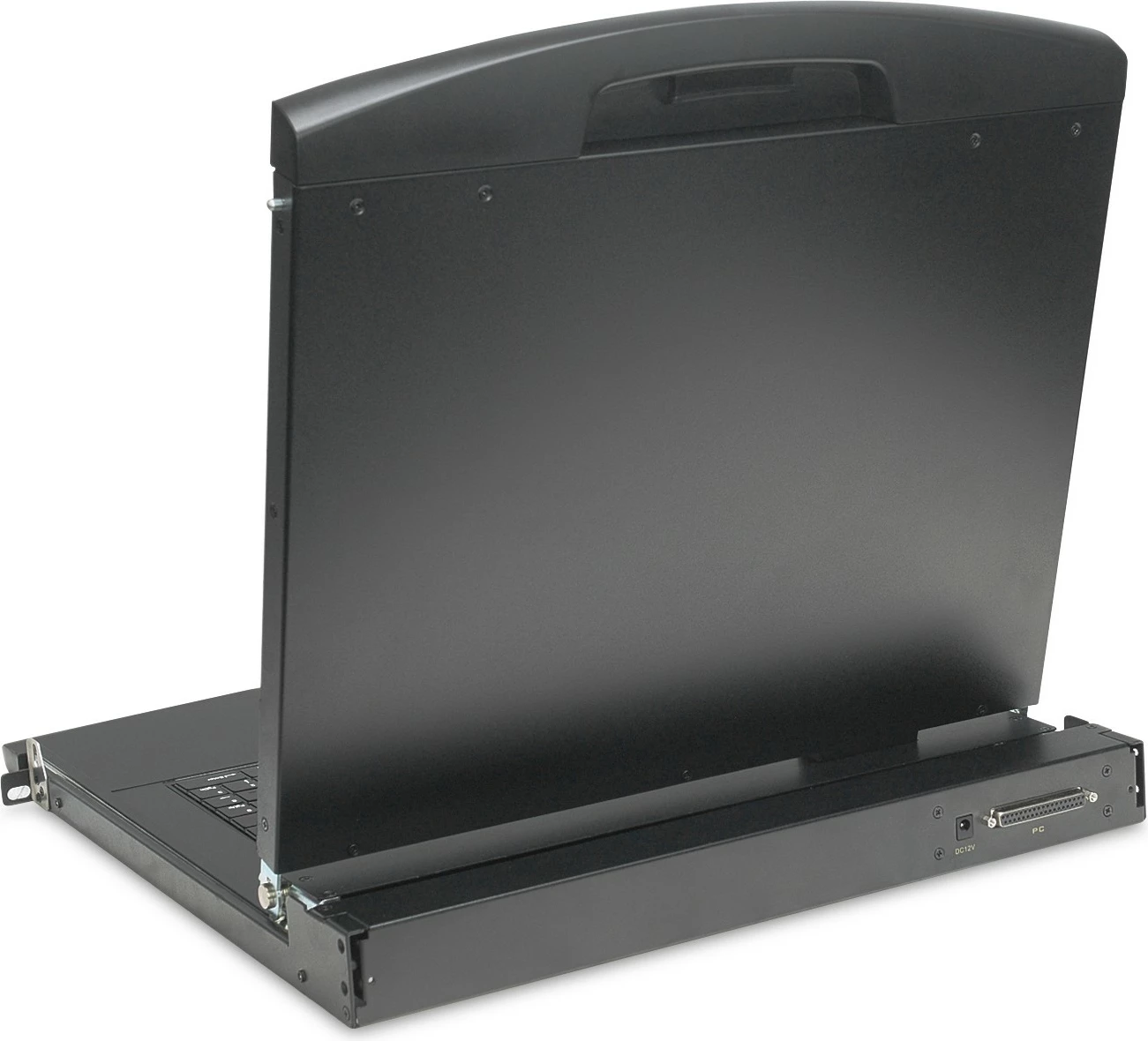 Konsolë modulare Digitus 19" HD LCD, 8-port VGA KVM, e zezë