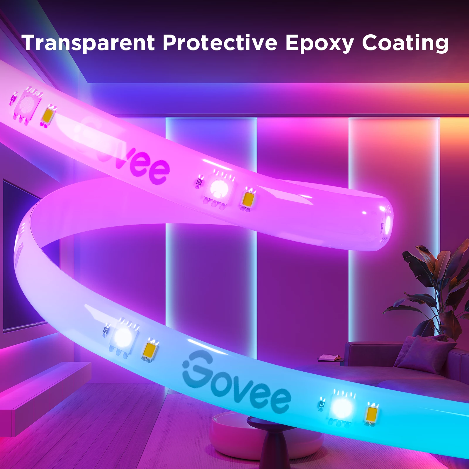 Shirit LED RGBIC Govee Strip Light S 3 m, Wi‑Fi