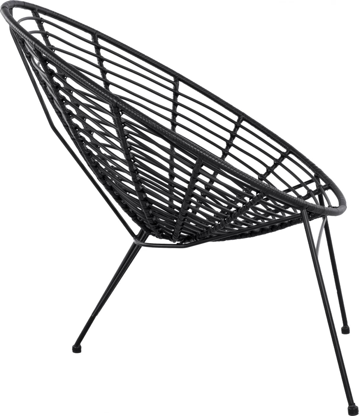 Karrige ALLEGRA, tipi fole, metalike, thurje, ngjyrë e zezë, 73x83x86 cm