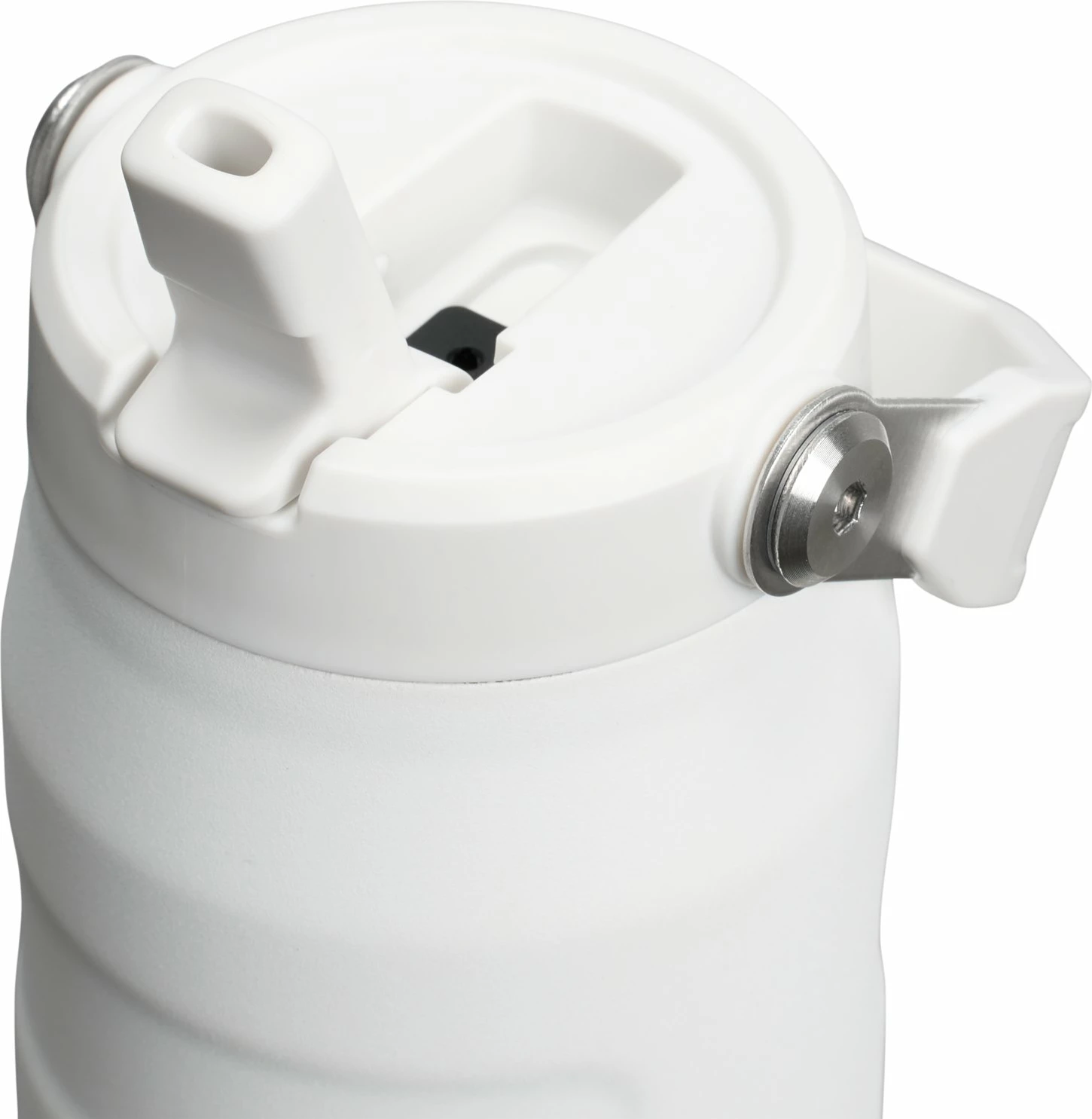 Shishe termike Stanley IceFlow™ Flip Straw 2.0 700 ml, inox, me pipë Flip Straw, e bardhë