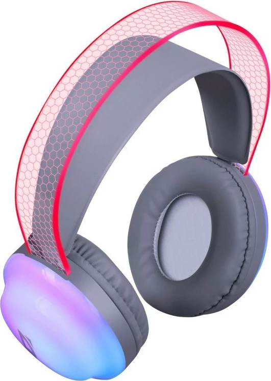 Kufje pa tela Defender FreeMotion B651, me drita LED, Gri