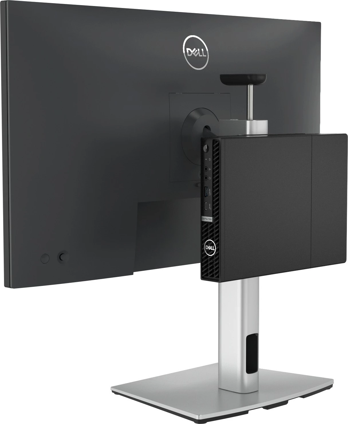 Qëndrim monitori DELL OptiPlex Micro AIO Stand MFS22, 19-27 inç, rregullim lartësie, argjendtë/zi