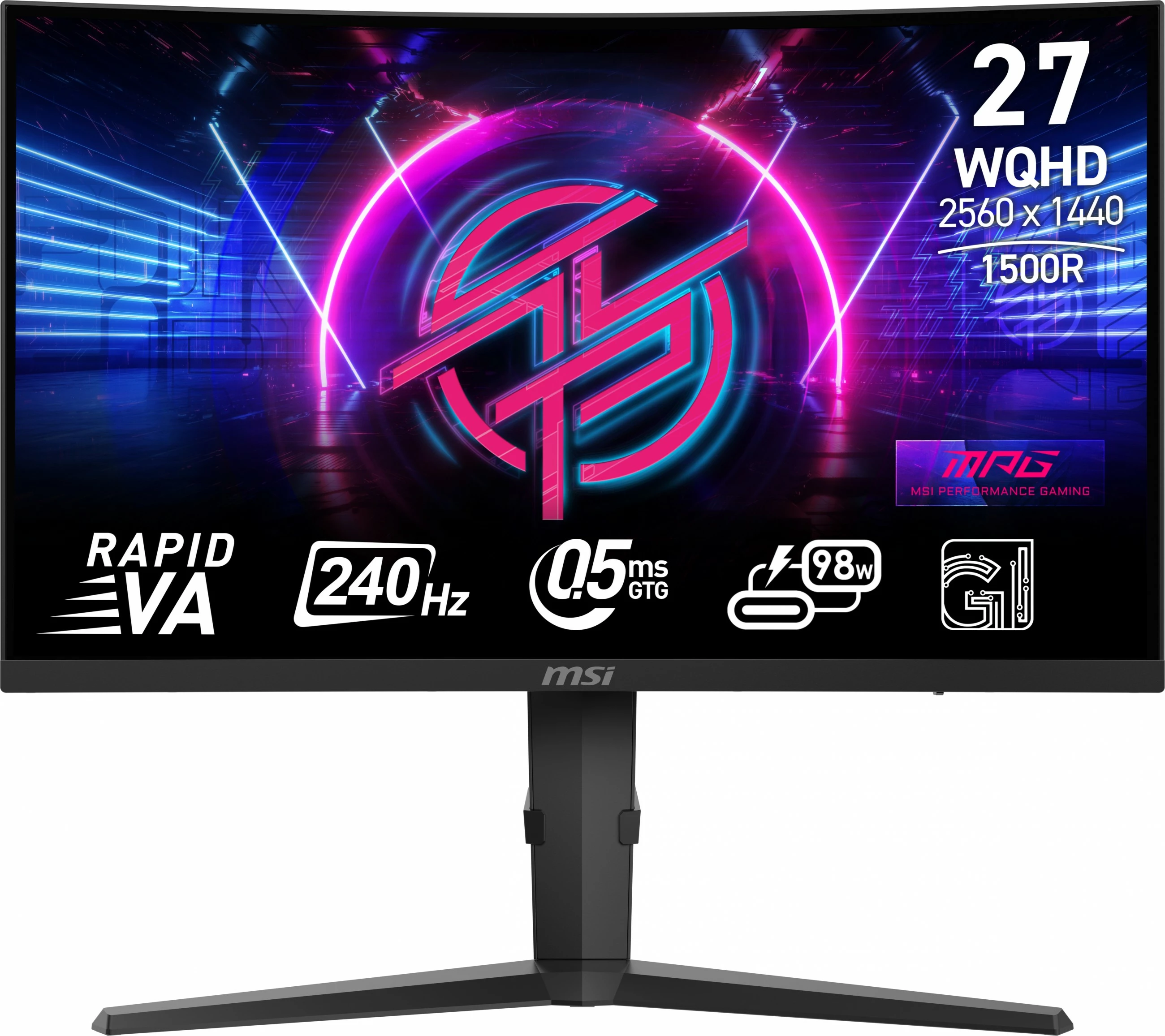 Monitor gaming MSI MPG 275CQRXFDE 27 inç, 240Hz, QHD, i lakuar