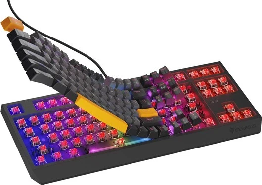 Tastierë mekanike Genesis Thor 230, TKL, RGB Outemu Red, gri e zezë