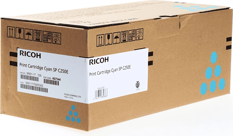 Toner Ricoh SP C250E 407544, 1600 faqe, cyan