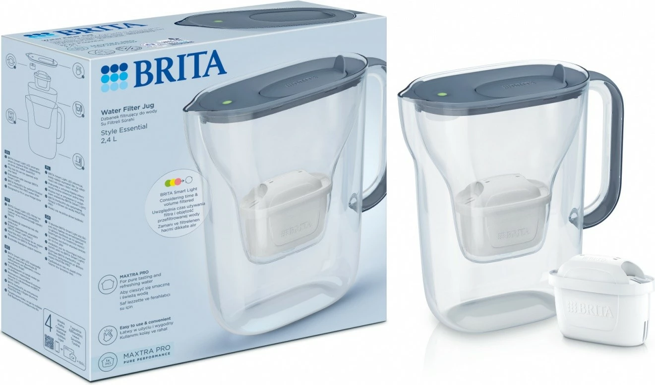 Ibrik filtrues uji Brita Style Essential 2.4L, grafit