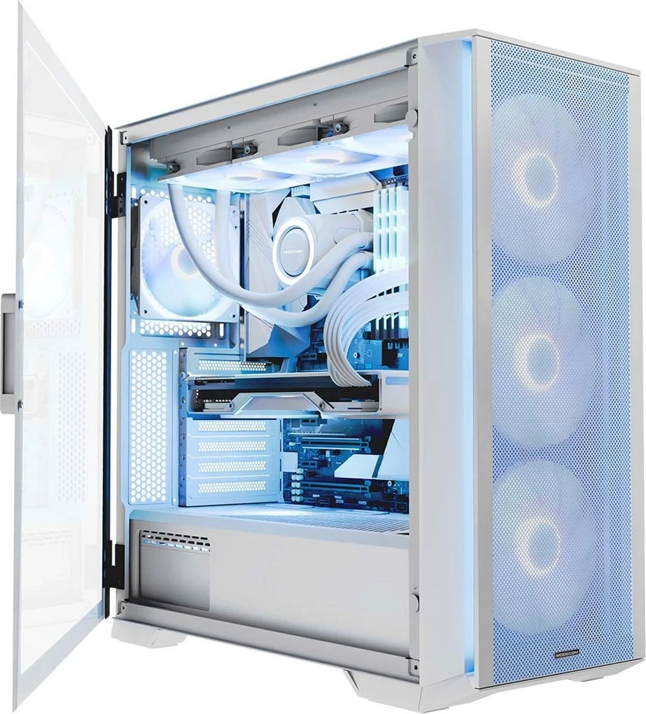 Kasë MODECOM HORIZON ARGB Flow MIDI USB 3.0 X 2 CYPE-C, e bardhë