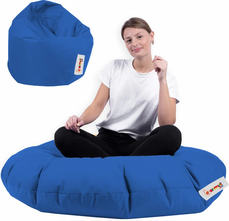 Jastëk kopshti 'bean bag', ngjyrë e kaltër, Iyzi 100, Atelier del Sofa