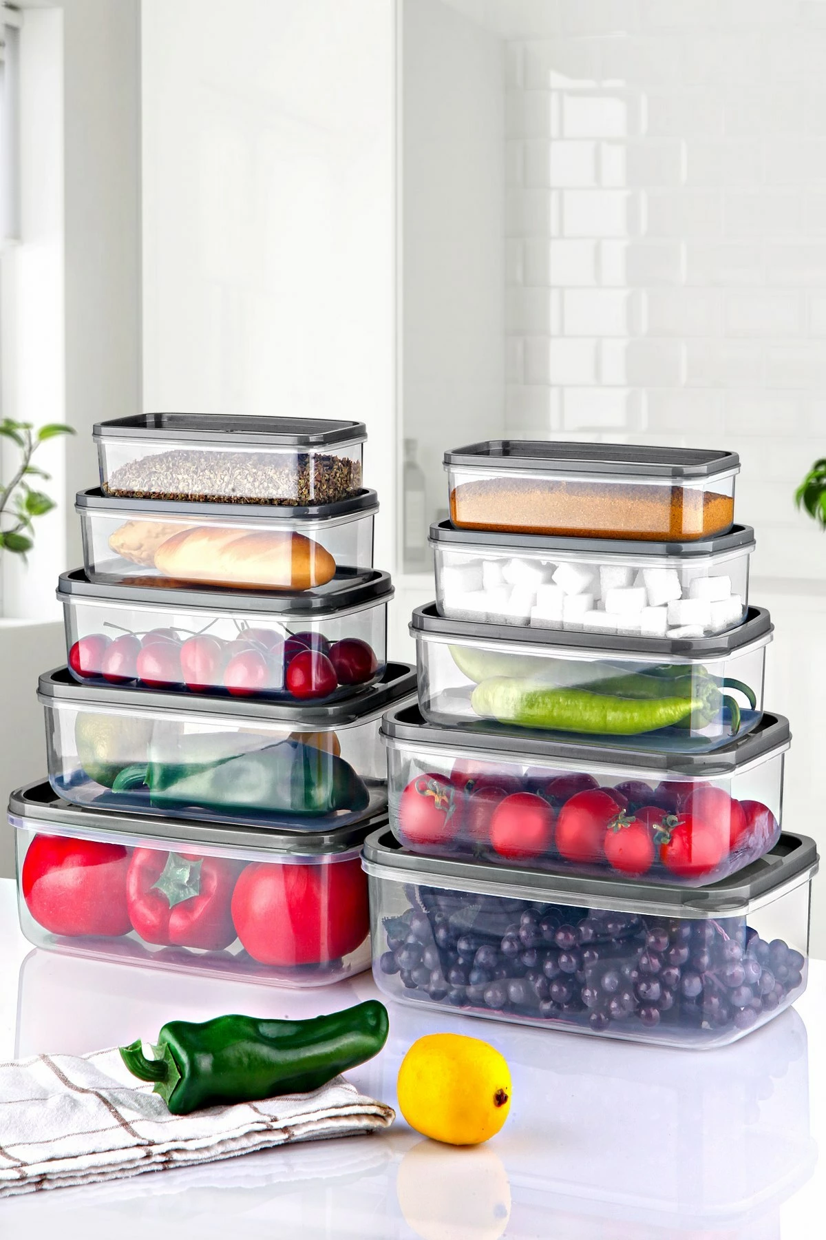 Set kuti plastike për organizim (10 copë), Hermia, EMBSEF10-3581321