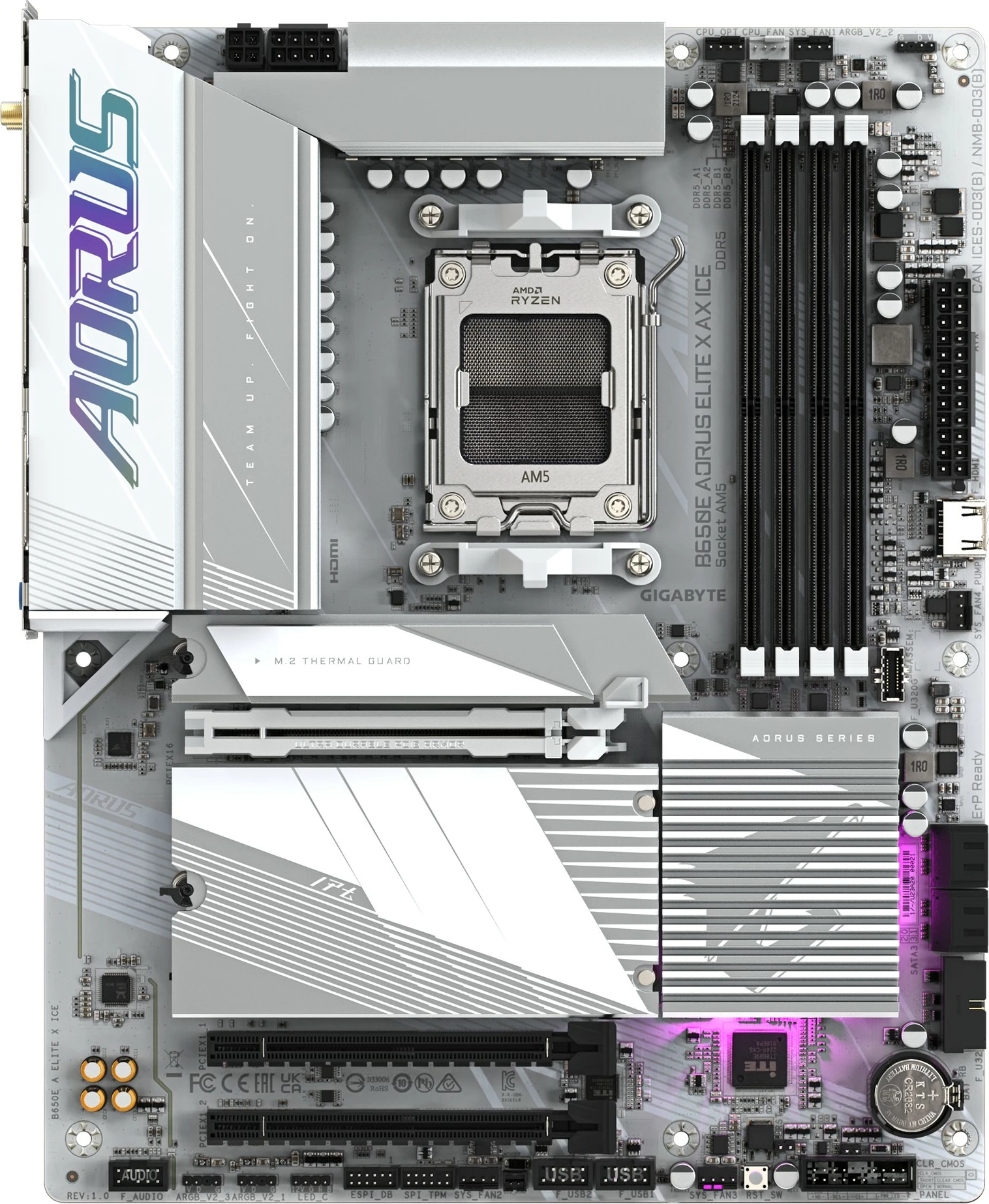 Pllakë amë Gigabyte B650E AORUS ELITE X ICE, Socket AM5, DDR5, e bardhë