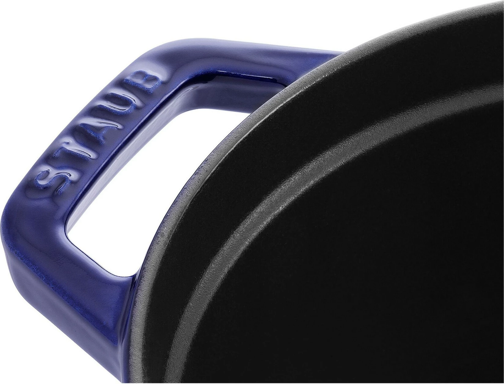 Tenxhere ovale Staub La Cocotte 29cm, gize, smalt, kaltër