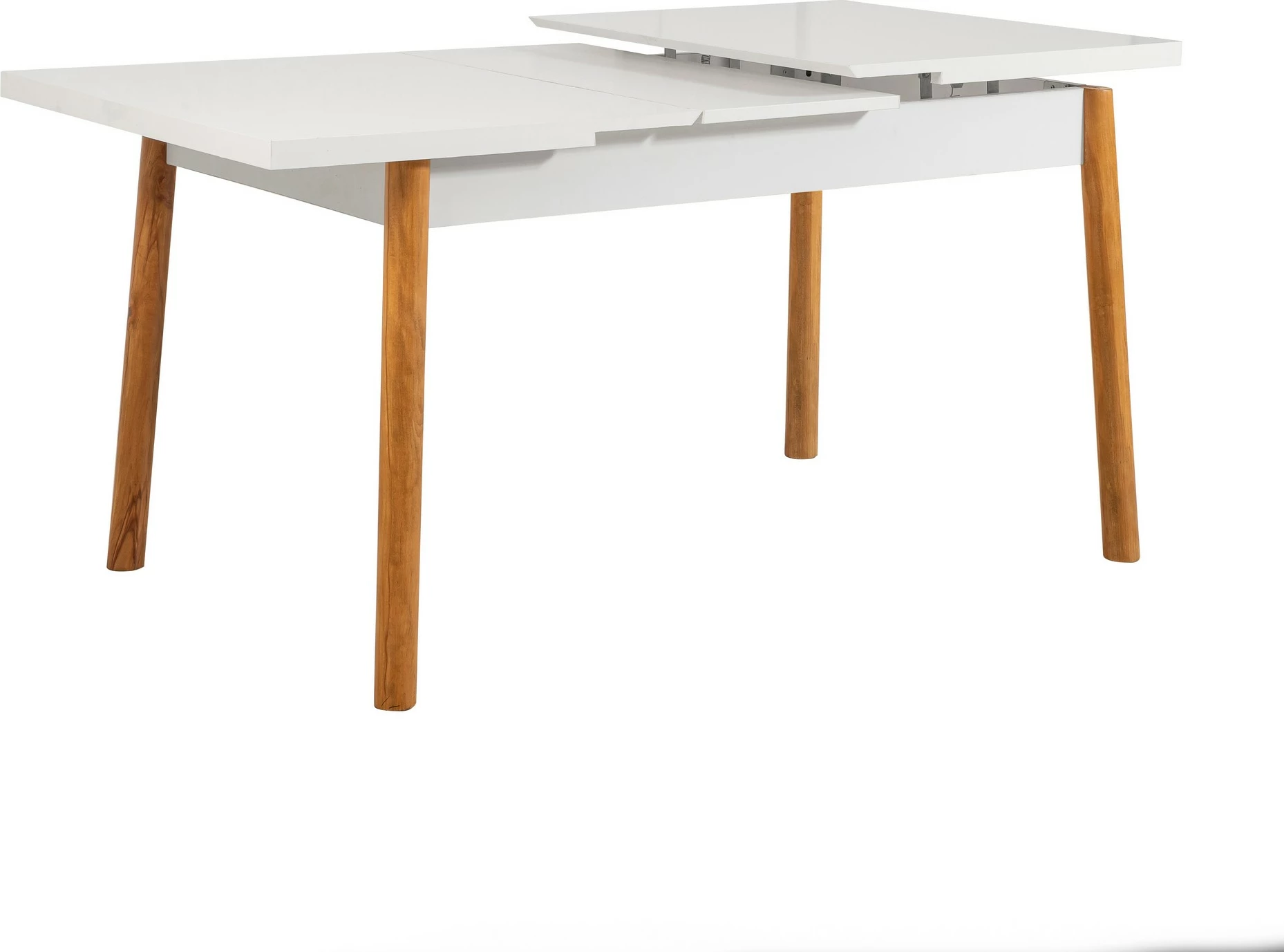 Tavolinë me karrige për ngrënie, e zgjatshme, 5 copë, Skye Decor, Santiago, e bardhë, e gjelbër