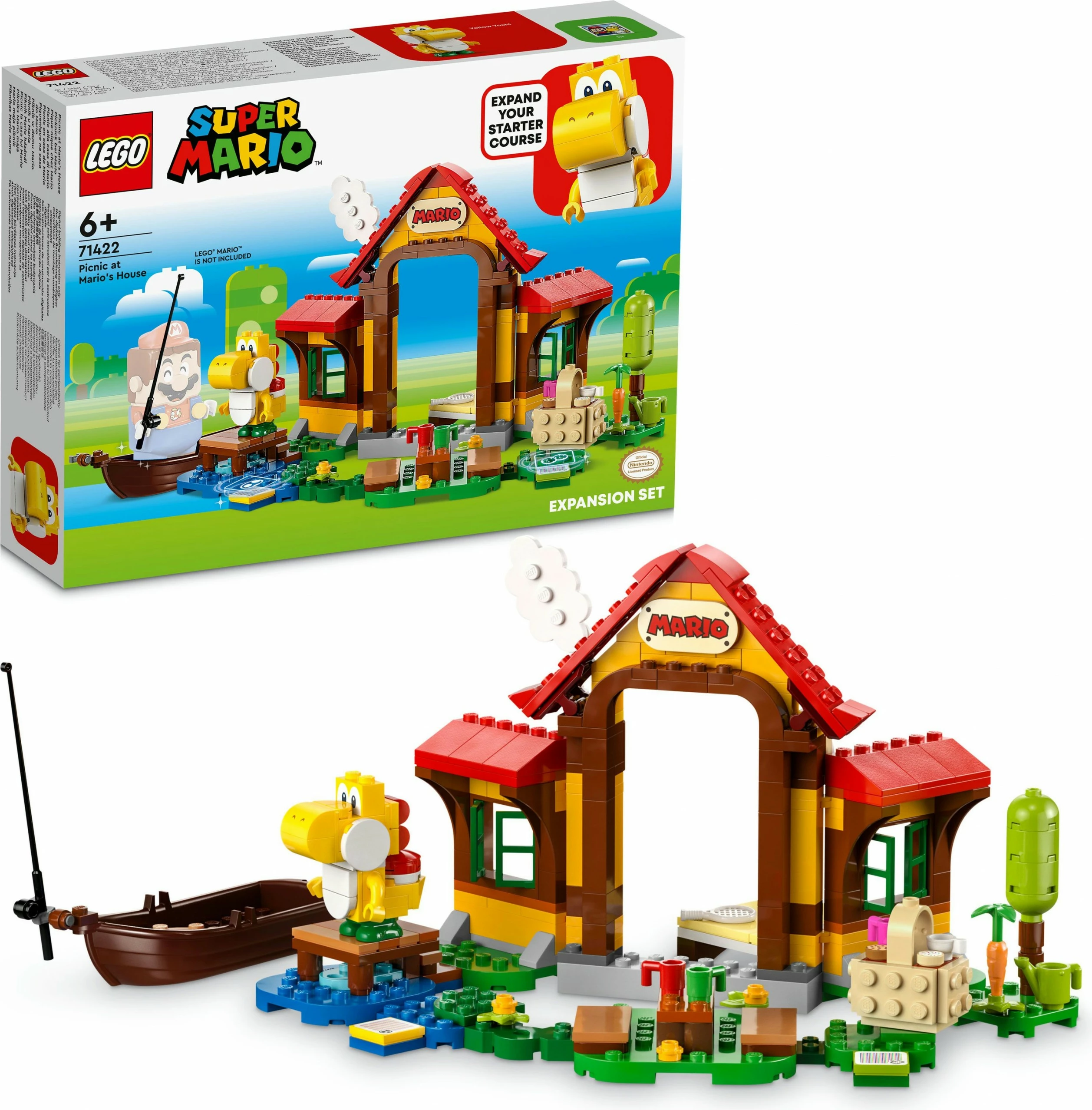 Set ndërtimi LEGO Super Mario, Picnic te Shtëpia e Marios, 259 copë, Multingjyrësh