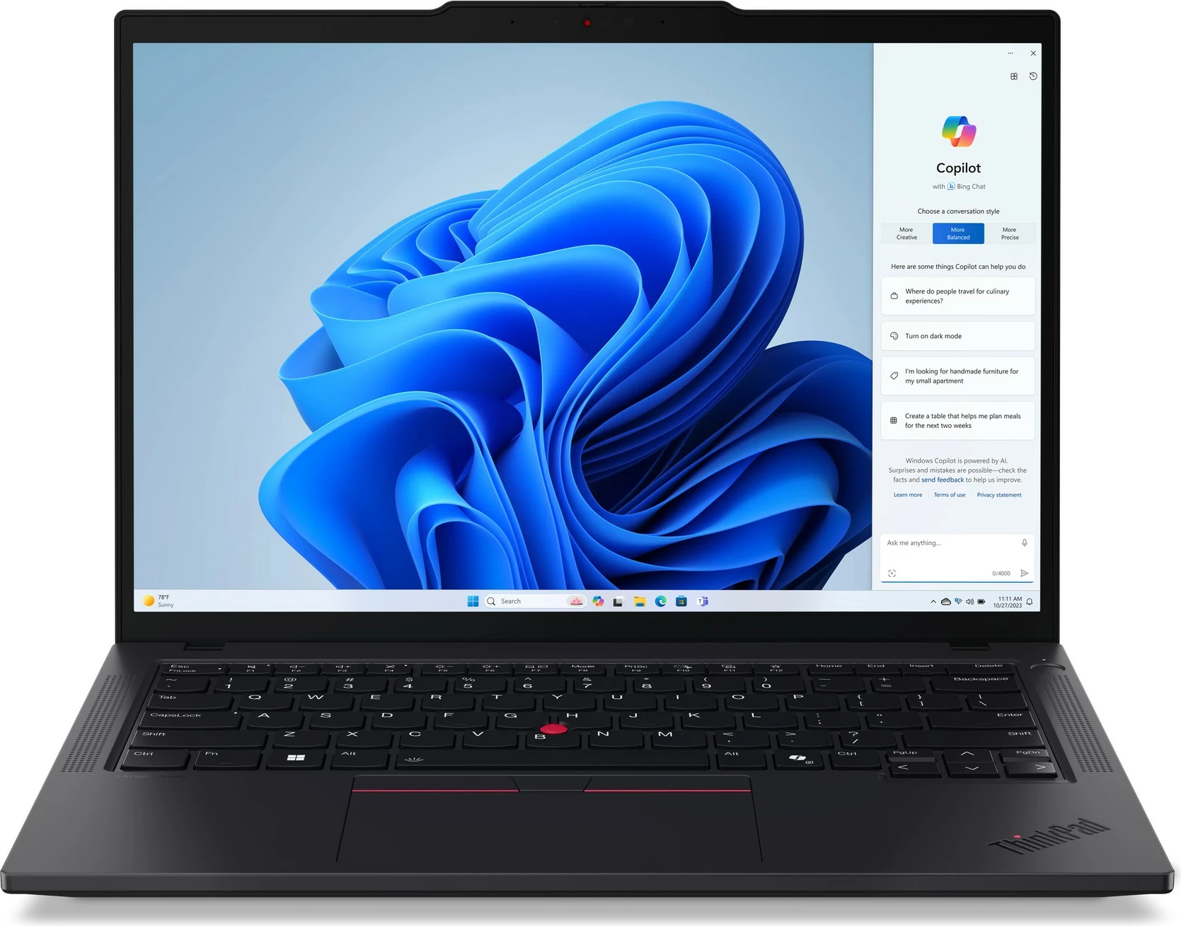 Laptop Lenovo ThinkPad T14 Gen 5, AMD Ryzen 7 PRO, 32 GB RAM, 1 TB, E zezë