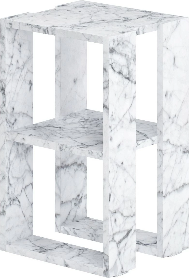 Komodinë natës Carrara Marble, Skye Decor, 2 nivele