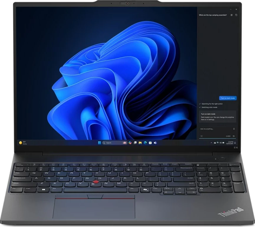 Laptop Lenovo ThinkPad E16, AMD Ryzen™ 7 7735HS, 16 GB RAM, 512 GB SSD, 16" WUXGA, Windows 11 Pro, E zezë