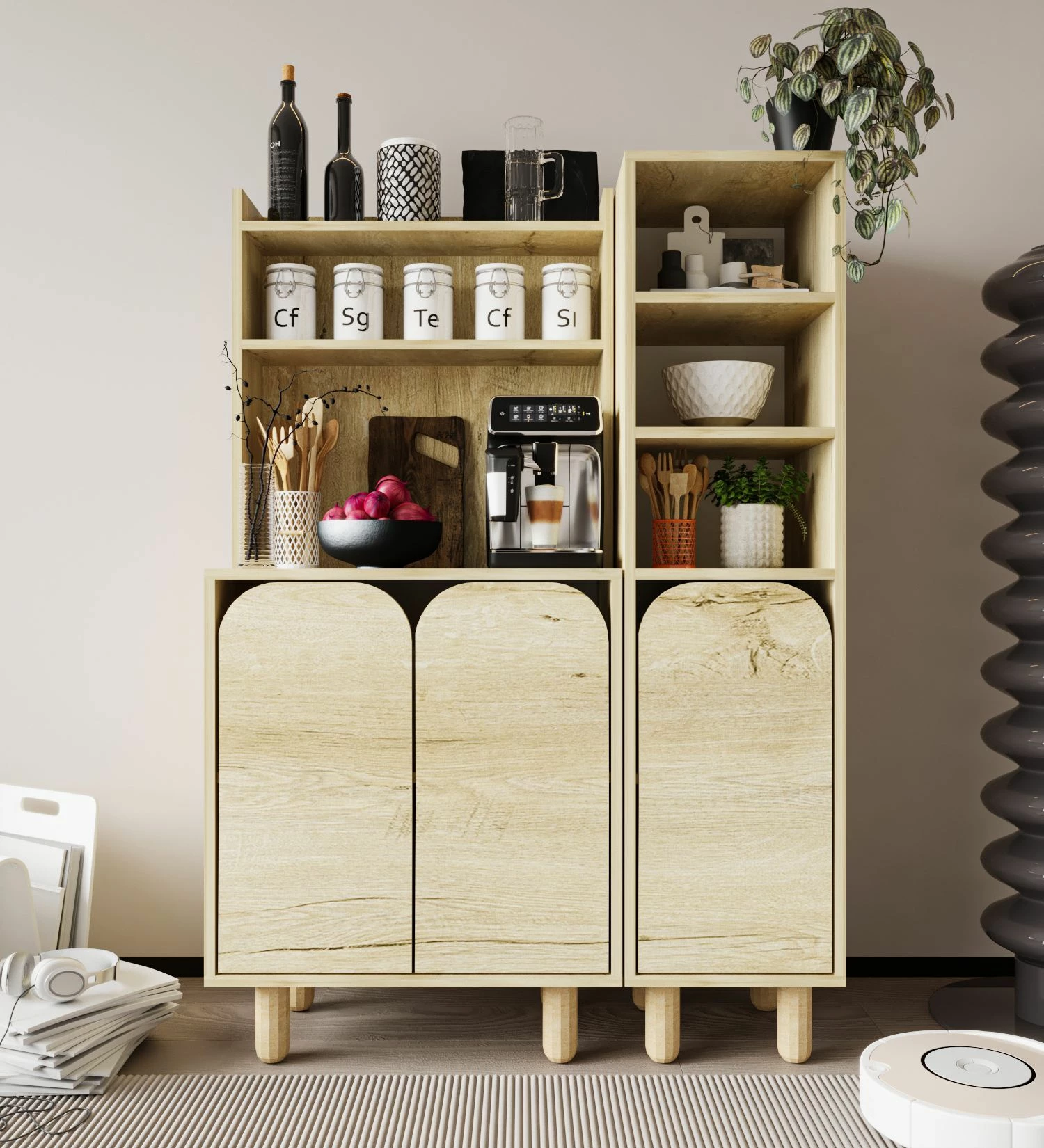 Dollap multifunksional Skye Decor, Parma 3, ngjyrë lisi Sapphire Oak