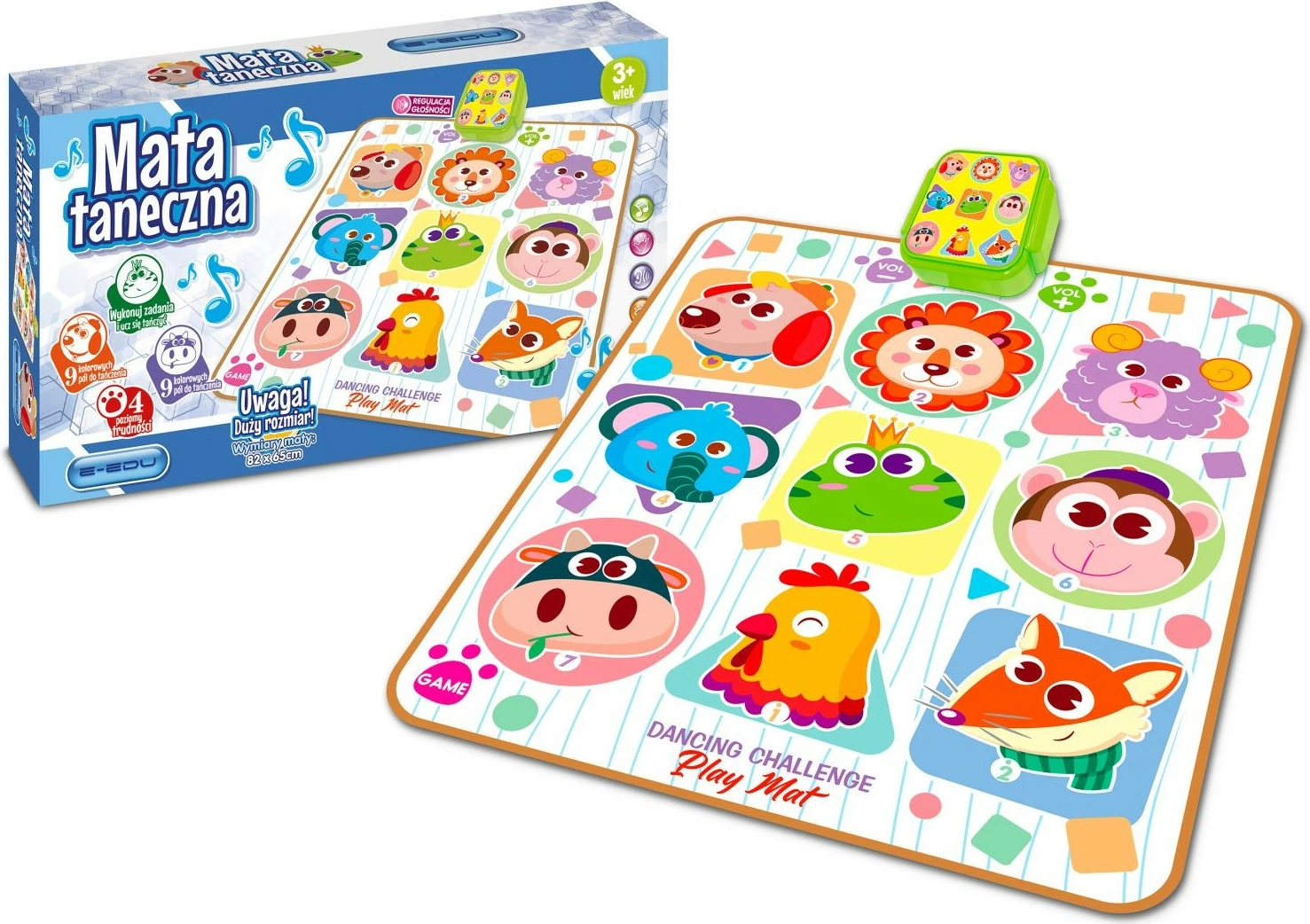 Tapet muzikor Artyk E-Edu Dance Mat, 82x65cm, shumëngjyrësh