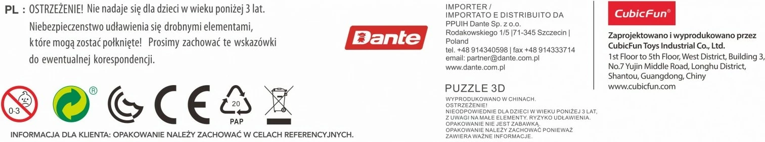 Puzzle 3D buqetë lulesh Cubic Fun Camellias, 109 pjesë