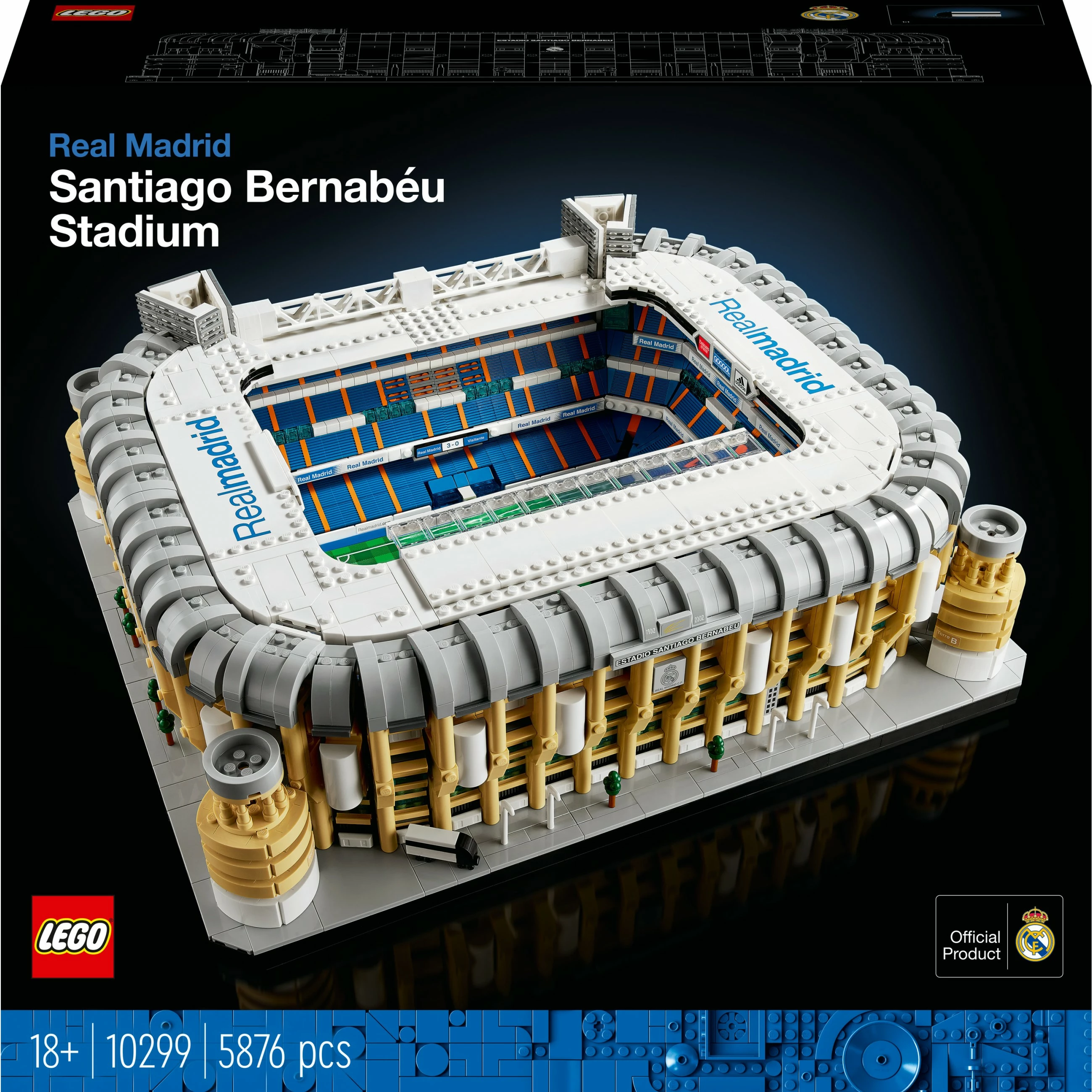 Set ndërtimi LEGO Creator Expert Real Madrid – Santiago Bernabéu Stadium, 5876 copë, plastikë