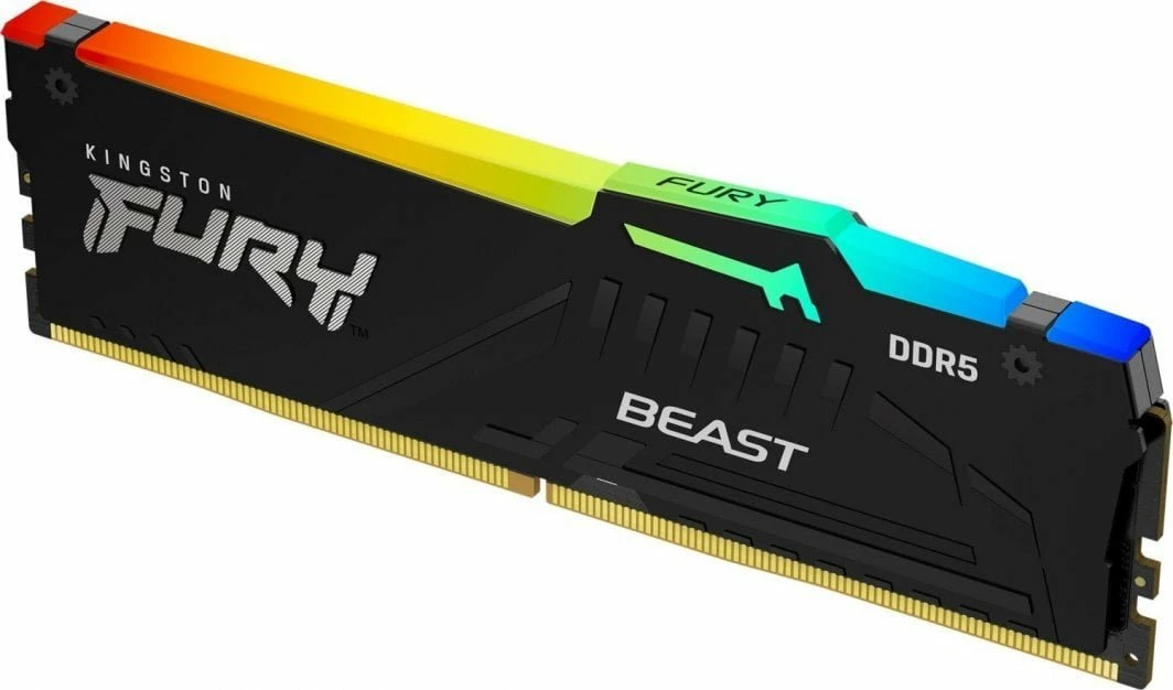 RAM Memorje Kingston Fury Beast RGB KF560C30BBEA-16 16GB DDR5 6000MHz CL30, e zezë, 1 modul