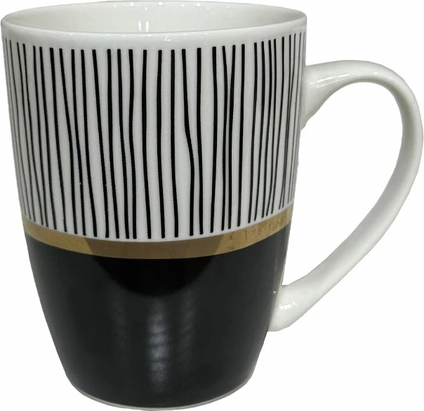 Filxhan City, porcelan New Bone China, bardhë, zi, ar, 8x8x11cm