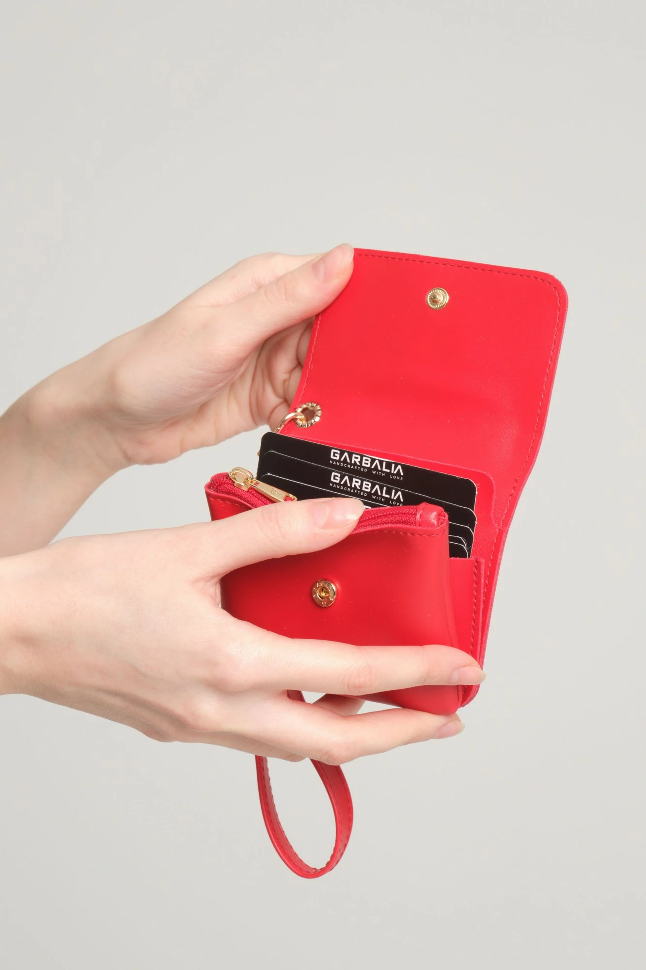 Portofol për gra, ngjyrë e kuqe, Zoozie Bags, Mini Best