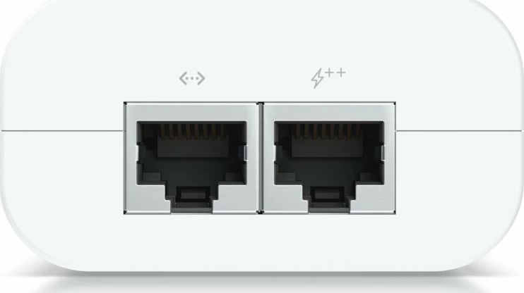 Adapter PoE++ Ubiquiti U-PoE++ 60W 48V Gigabit, i bardhë