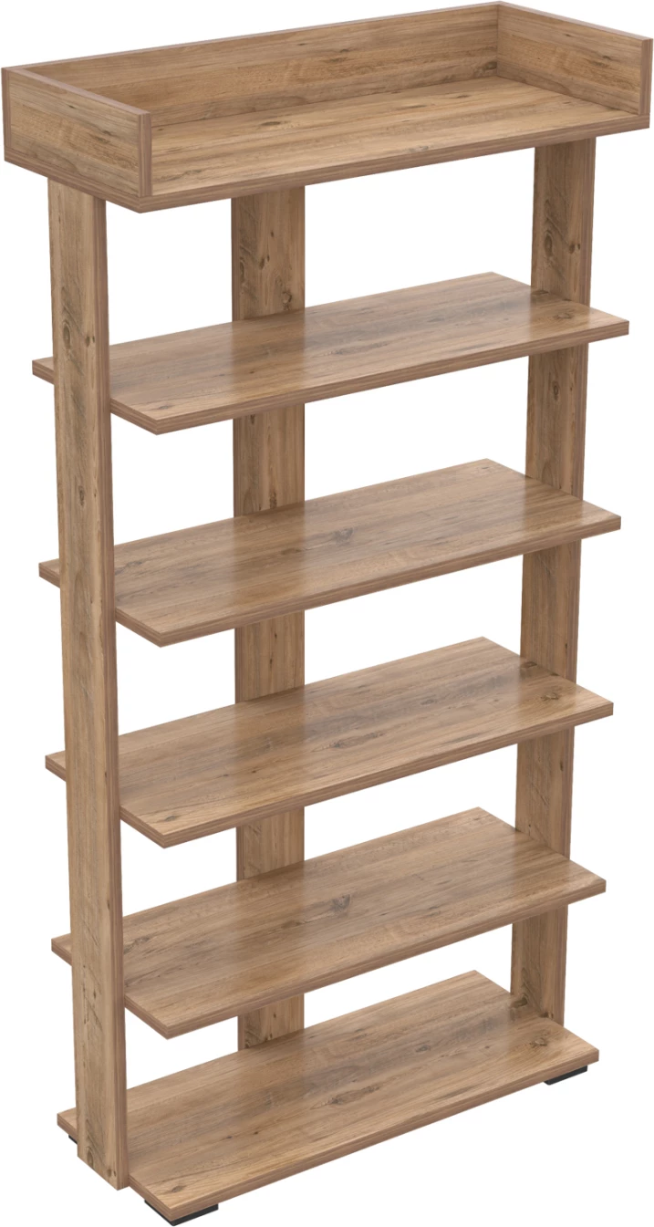 Raft këpucësh RIBBER FH18191.04 melaminë, ngjyrë druri natyral, 73x30x142 cm