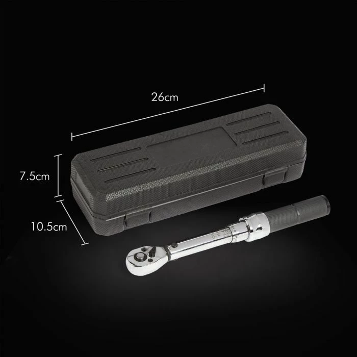 Set veglash për biçikletë VonHaus 3500240, çelës dinamometrik 1/4\" 2–20 Nm, 19 copë, portokalli/gri