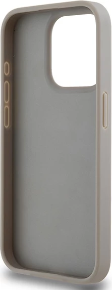 Mbështjellës DKNY Mono Stripe & Metal Logo për iPhone 15 Pro, Bezhe