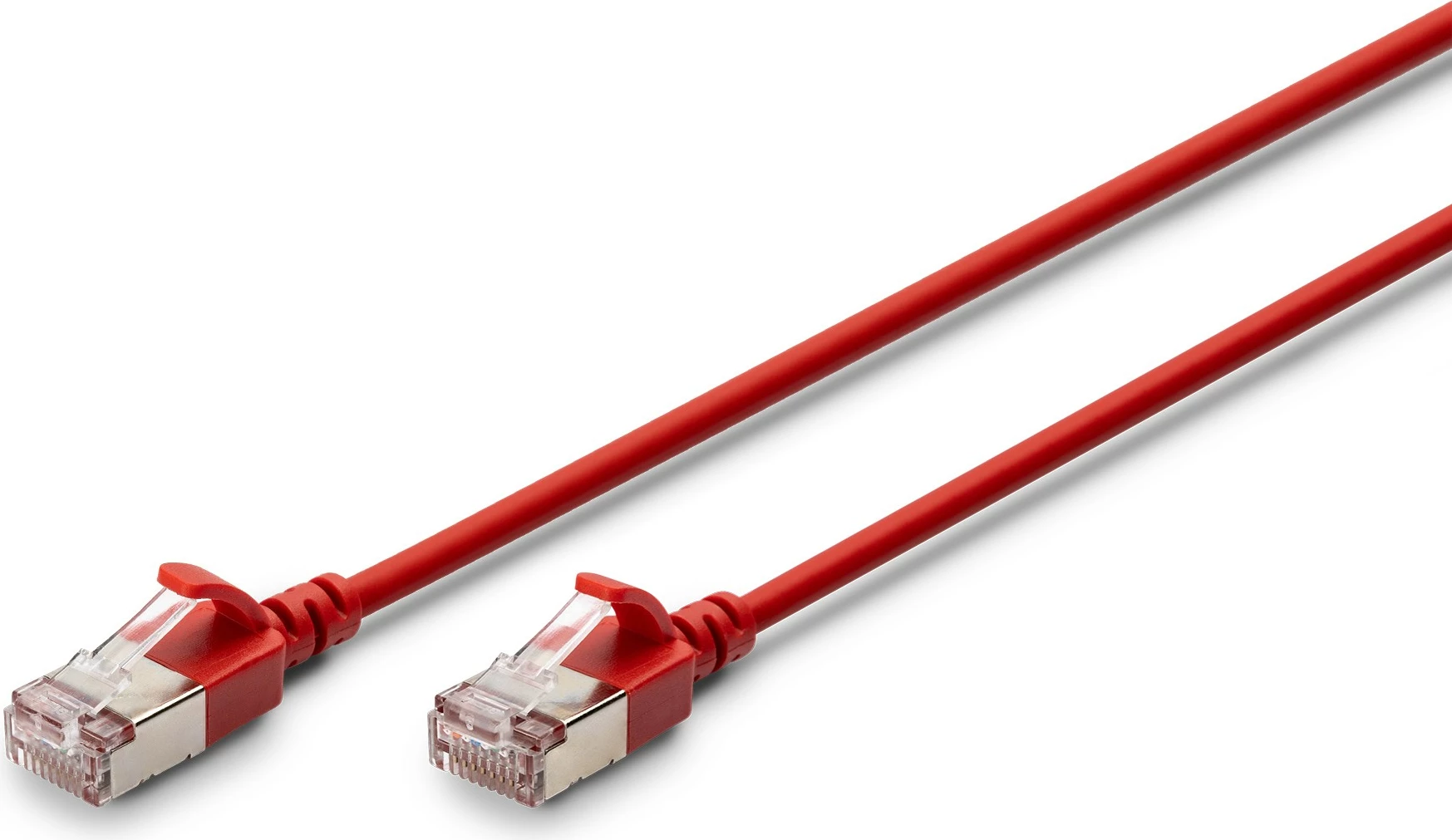 Kabllo rrjetit Digitus Cat6a F/FTP Slim 1.5m, RJ-45, e kuqe