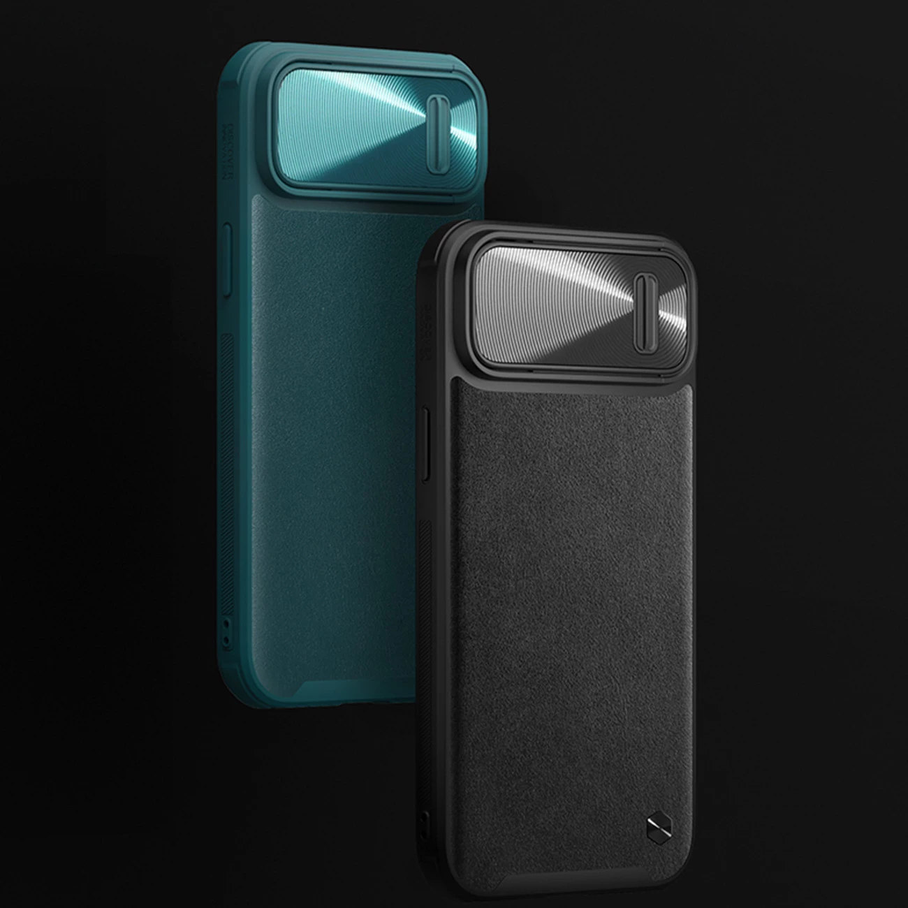 Mbështjellës Nillkin CamShield Leather S Case për iPhone 14 Plus, me kapak kamere, Jeshil