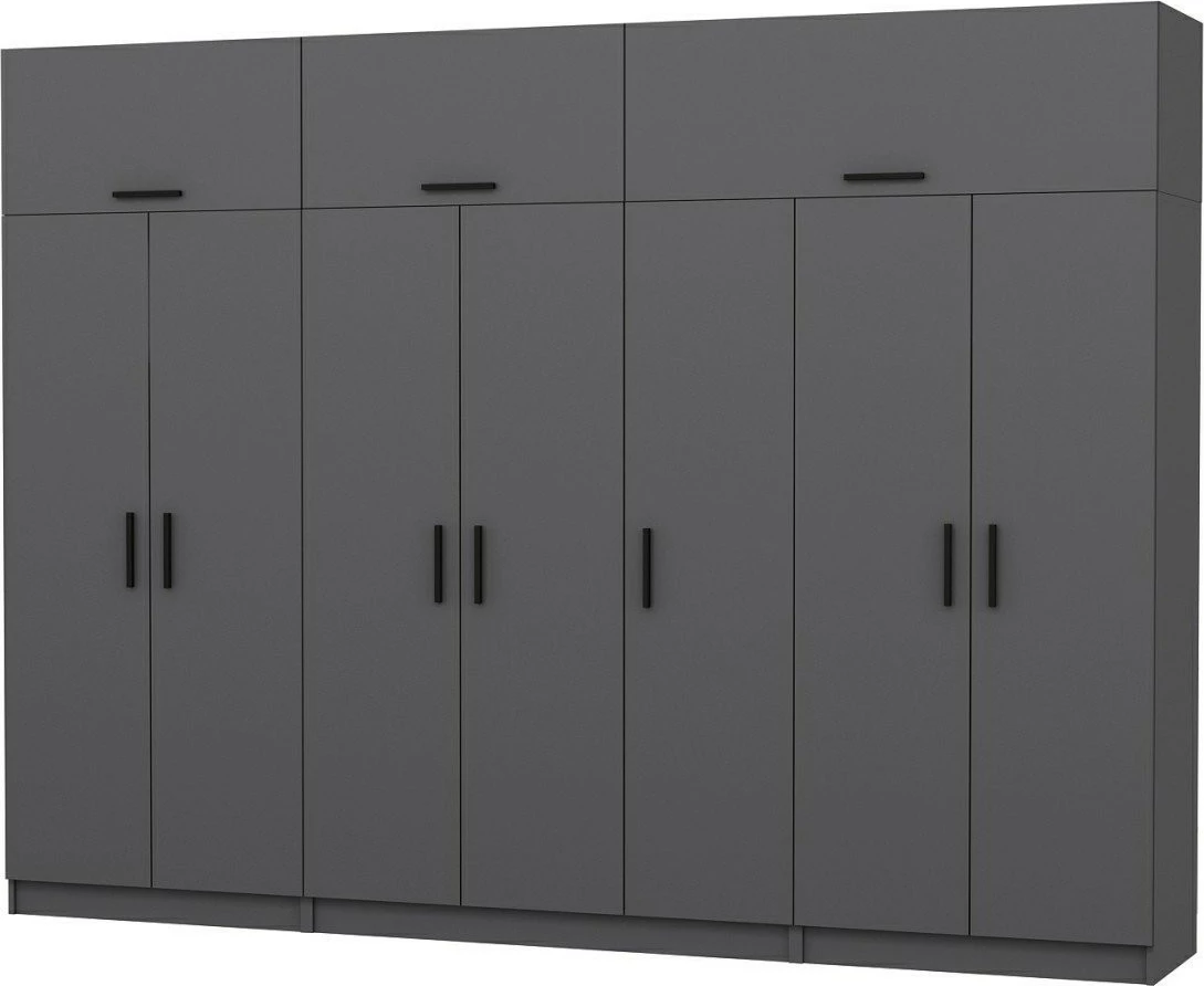 Dollap Skye Decor, ngjyrë antracit, 315x235x52 cm