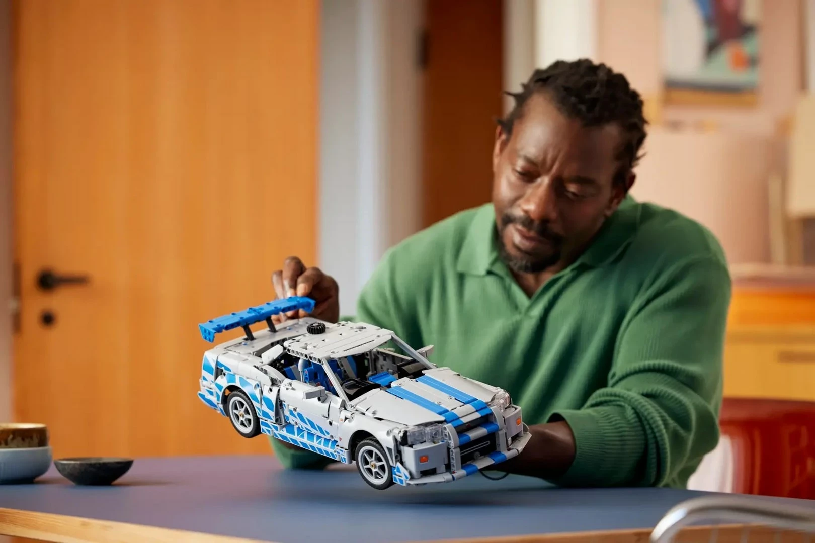 Set LEGO Technic Nissan Skyline GT-R (R34) 2 Fast 2 Furious, 42210, për të rritur, Gri/Kaltër
