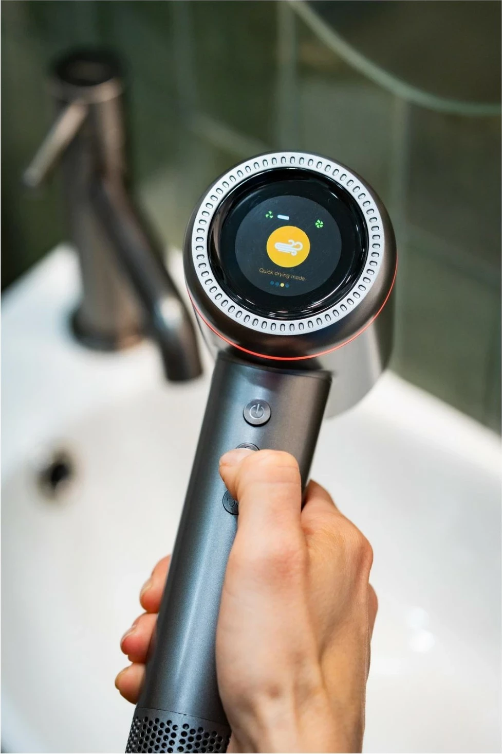 Tharëse flokësh Oromed Oro-F1 Sonic, 1600W, jonizim, ekran LCD, argjendtë