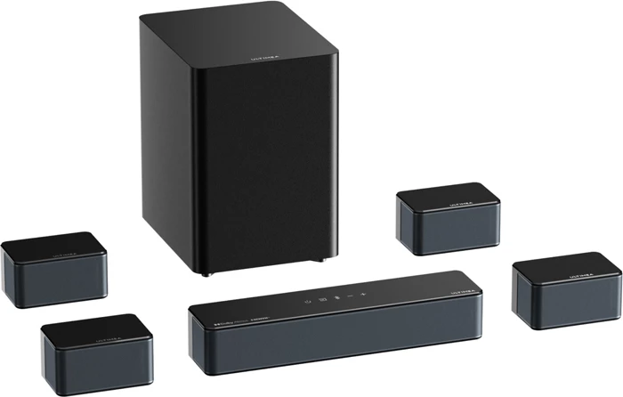 Soundbar Ultimea Poseidon D80 BOOM U2623 7.1 Dolby Atmos, Bluetooth 5.3, HDMI eARC, set me subwoofer + 4 altoparlantë, e zezë