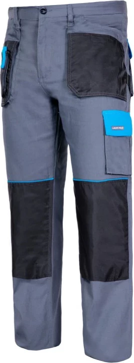 Pantallona pune LAHTI PRO L4050454, madhësi 54, 100% pambuk 190 g/m², 9 xhepa, EN ISO 13688, gri-kaltër