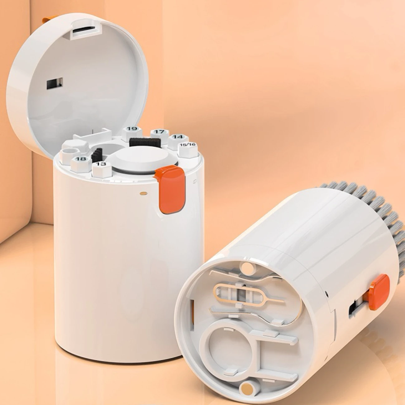 Set pastrimi multifunksional Hurtel Full-Pro clean pen 20 në 1, për kufje, tastierë dhe ekran, Bardhë