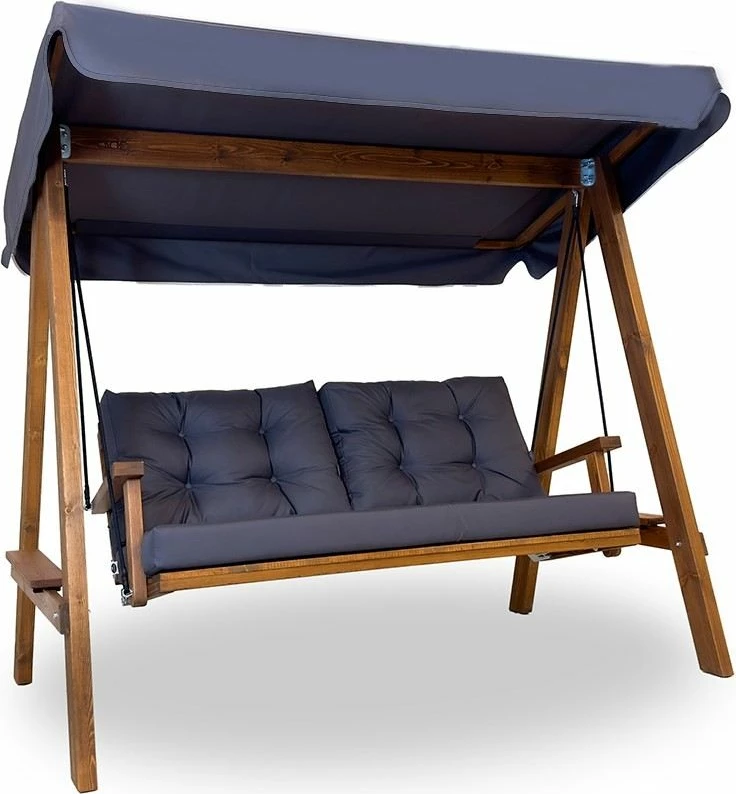 Karrige lëkundëse dyshe për kopsht, ngjyrë antracit, Skye Decor, Pera 2000