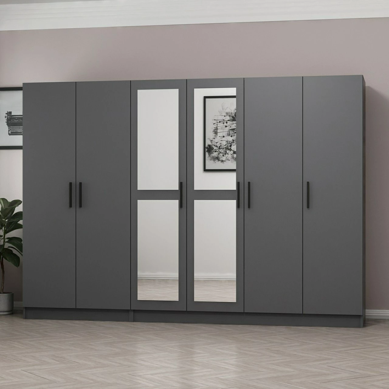 Dollap Skye Decor, ngjyrë antracit, 4987