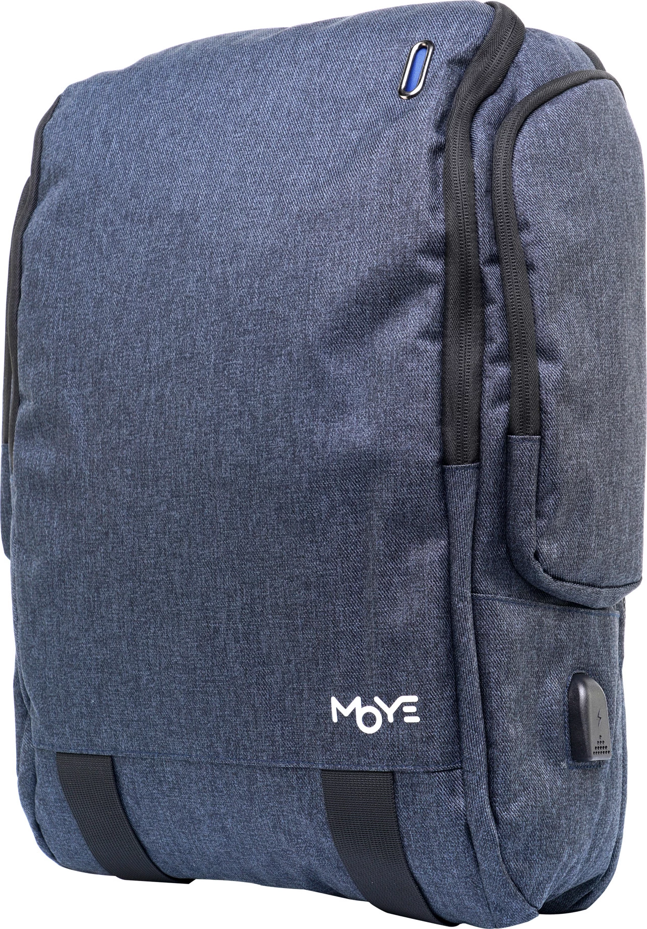 Çantë shpine për laptop Moye Trailblazer Singapore 17.3\" 20-40 L me USB, blu e errët