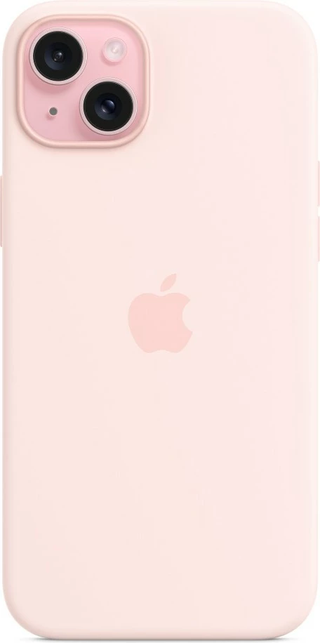 Mbështjellës Apple iPhone 15 Plus Silicone Case MagSafe, 6.7", rozë